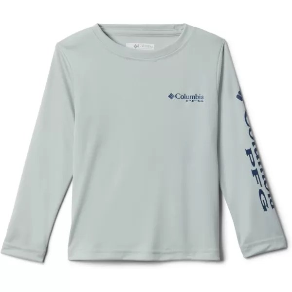 Columbia Boys Terminal Tackle Long Sleeve TeeCool GreenCarbon Logo