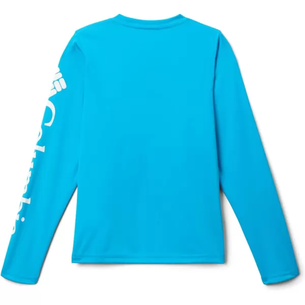 Columbia Boys Terminal Tackle Long Sleeve TeeOcean BlueWhite Logo