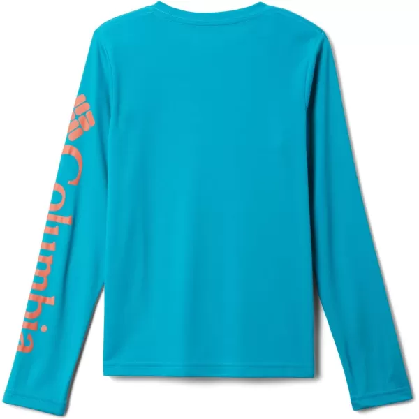 Columbia Boys Terminal Tackle Long Sleeve TeeOcean TealCorange Logo