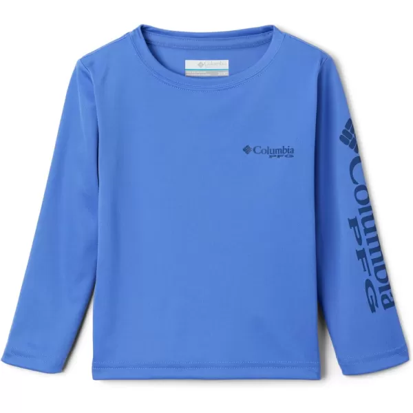 Columbia Boys Terminal Tackle Long Sleeve TeeViolet SeaCarbon Logo