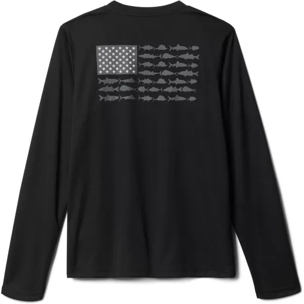 Columbia Boys Terminal Tackle PFG Fish Flag Long SleeveBlackGraphite