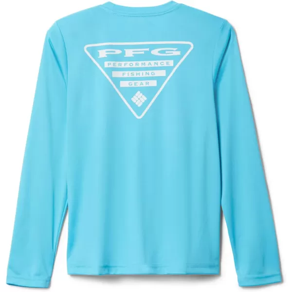 Columbia Boys Terminal Tackle PFG Triangle Logo Long SleeveAtollWhite