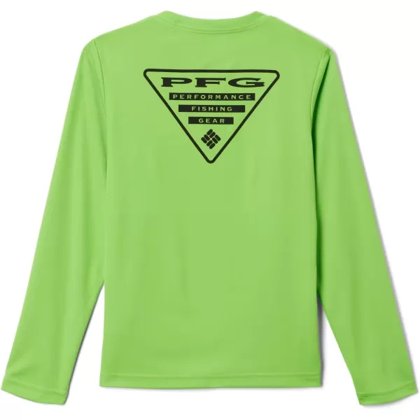 Columbia Boys Terminal Tackle PFG Triangle Logo Long SleeveGreen MambaBlack