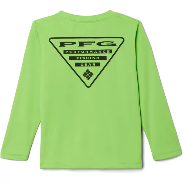 Columbia Boys Terminal Tackle PFG Triangle Logo Long SleeveGreen MambaBlack