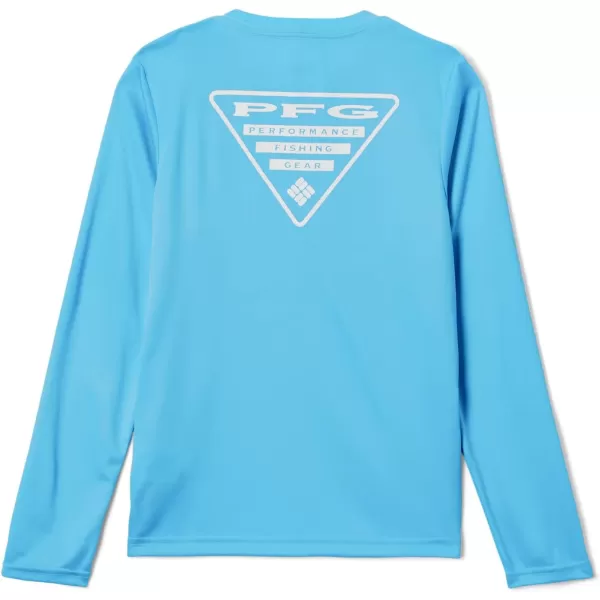 Columbia Boys Terminal Tackle PFG Triangle Logo Long SleeveRiptideWhite