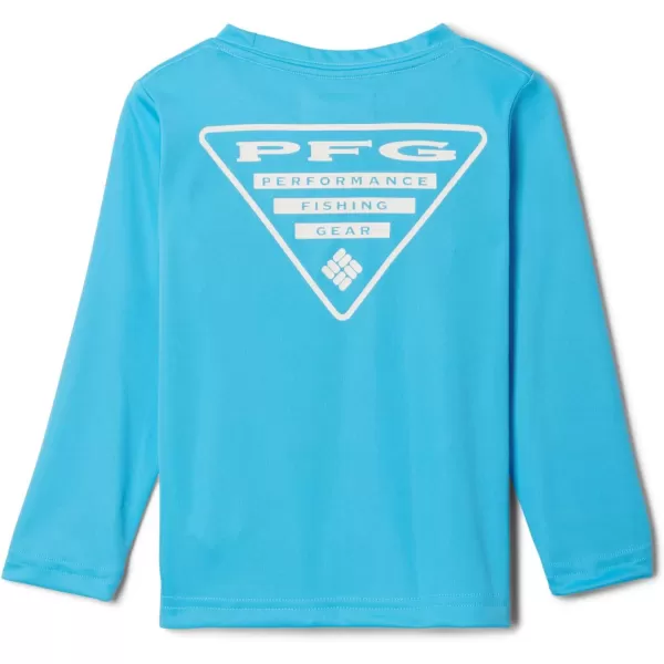 Columbia Boys Terminal Tackle PFG Triangle Logo Long SleeveRiptideWhite