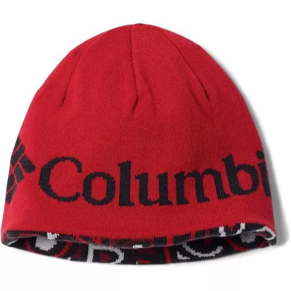 Columbia Boys Urbanization Mix BeanieLittle Boys Mountain RedMulti Typo Print