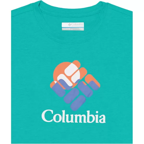 Columbia Boys Valley Creek Short Sleeve Graphic ShirtBright AquaGemscape Graphic