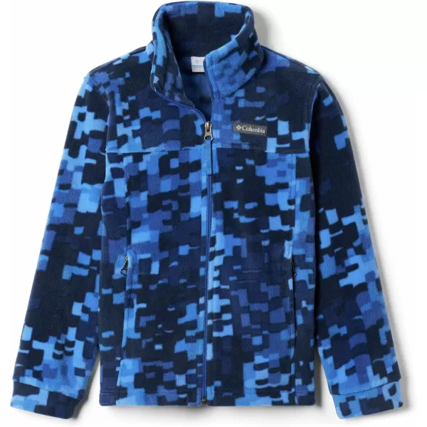 Columbia Boys Zing Iii Fleece JacketBaby Boys Bright Indigo Weave Print