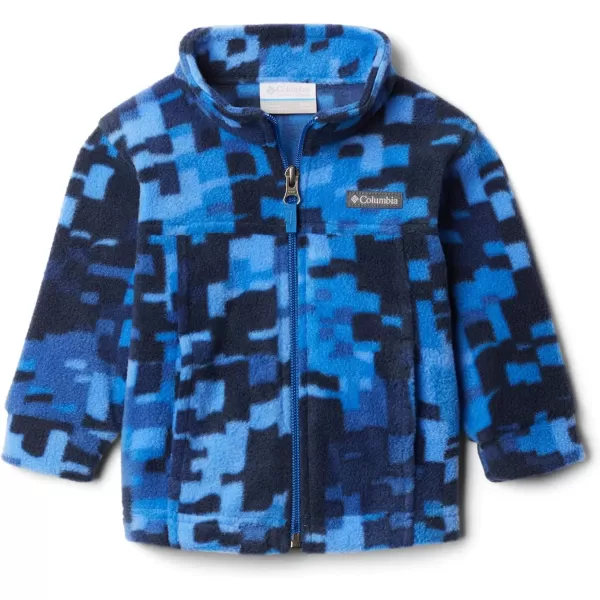 Columbia Boys Zing Iii Fleece JacketBaby Boys Bright Indigo Weave Print