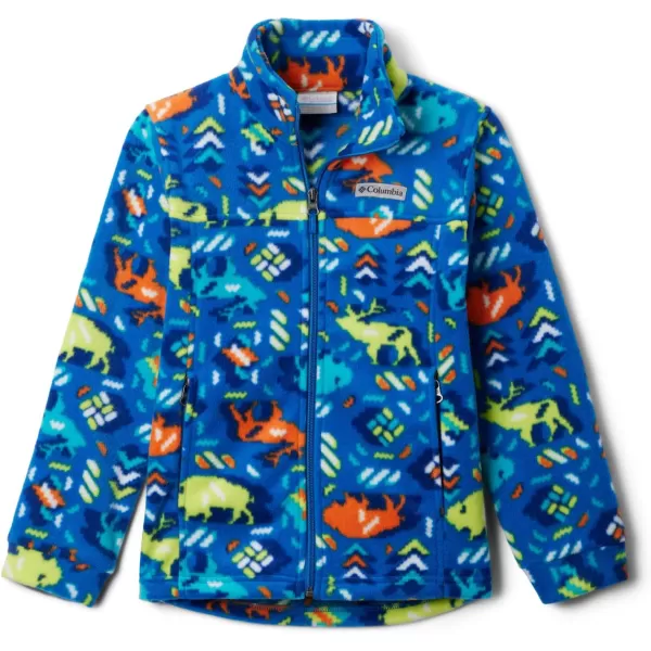 Columbia Boys Zing Iii Fleece JacketBig Boys Bright Indigo Buffaloroam