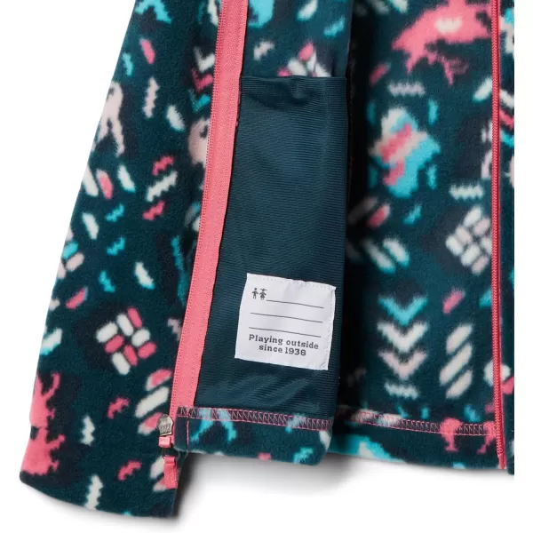 Columbia Girls Benton Springs Ii Printed Fleece JacketBig Girls Camellia Rose Buffaloroam