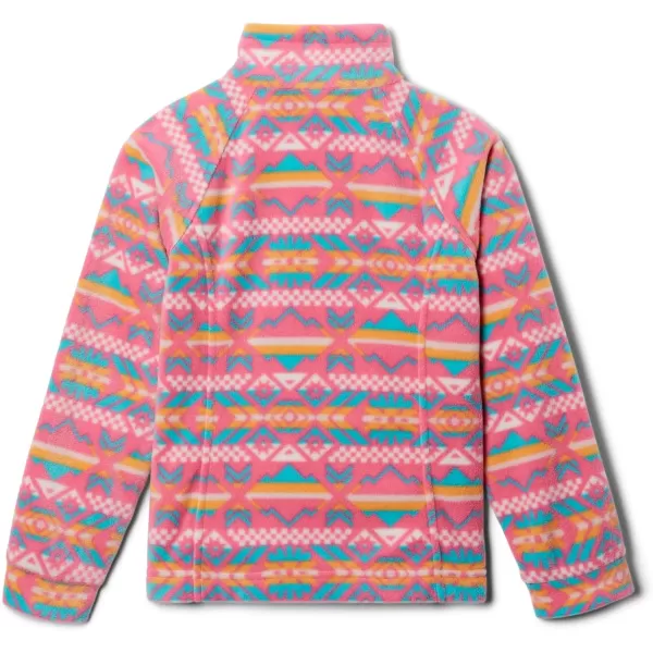 Columbia Girls Benton Springs Ii Printed Fleece JacketBig Girls Camellia Rose Checkered Peaks