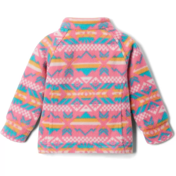 Columbia Girls Benton Springs Ii Printed Fleece JacketBig Girls Camellia Rose Checkered Peaks