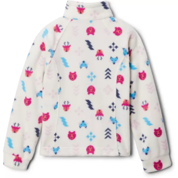 Columbia Girls Benton Springs Ii Printed Fleece JacketBig Girls Chalk Woodlands