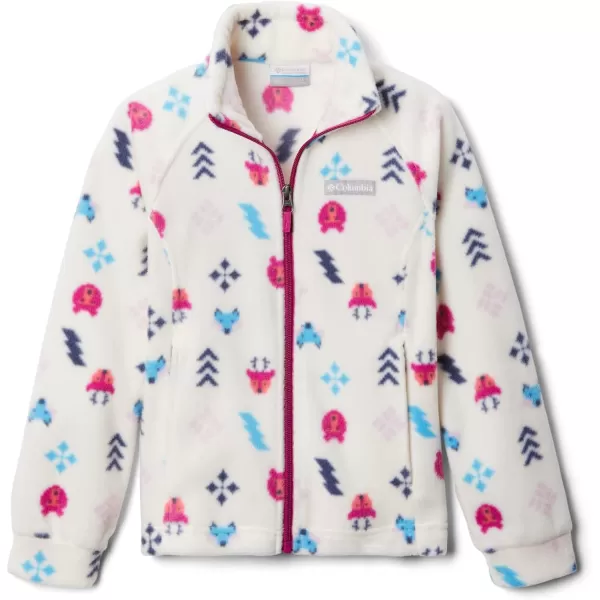 Columbia Girls Benton Springs Ii Printed Fleece JacketBig Girls Chalk Woodlands