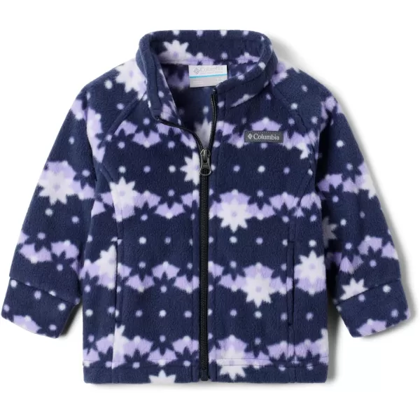 Columbia Girls Benton Springs Ii Printed Fleece JacketBig Girls Dark Nocturnal Daisy Dot