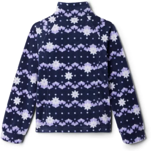 Columbia Girls Benton Springs Ii Printed Fleece JacketBig Girls Dark Nocturnal Daisy Dot