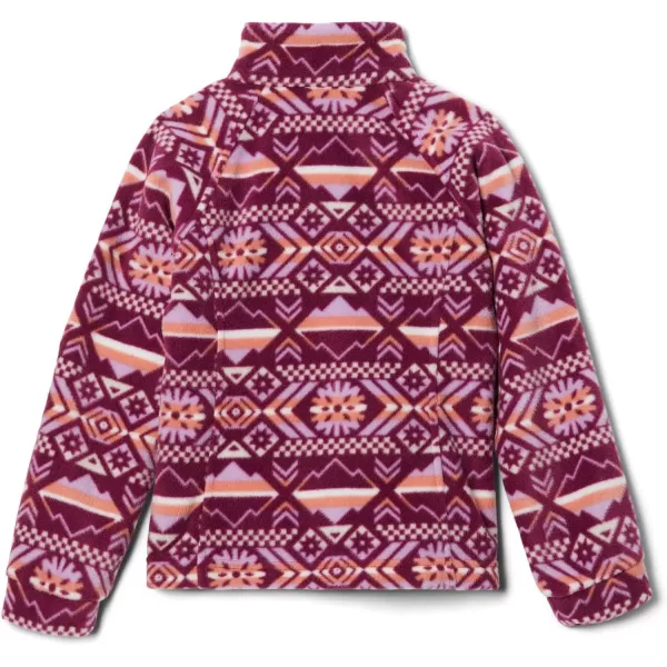 Columbia Girls Benton Springs Ii Printed Fleece JacketBig Girls Marionberry Checkered Peaks