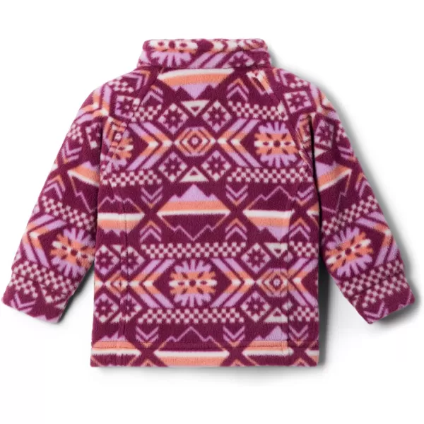 Columbia Girls Benton Springs Ii Printed Fleece JacketBig Girls Marionberry Checkered Peaks