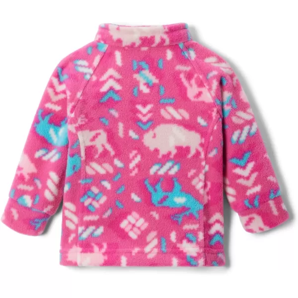 Columbia Girls Benton Springs Ii Printed Fleece JacketBig Girls Pink Ice Buffaloroam