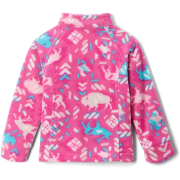 Columbia Girls Benton Springs Ii Printed Fleece JacketBig Girls Pink Ice Buffaloroam