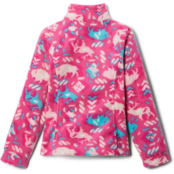 Columbia Girls Benton Springs Ii Printed Fleece JacketBig Girls Pink Ice Buffaloroam