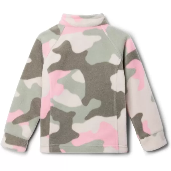 Columbia Girls Benton Springs Ii Printed Fleece JacketBig Girls Pink Orchid Mod Camo