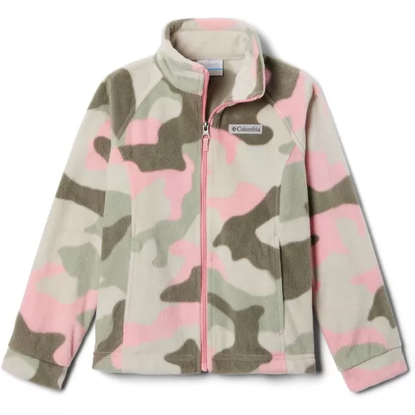 Columbia Girls Benton Springs Ii Printed Fleece JacketBig Girls Pink Orchid Mod Camo