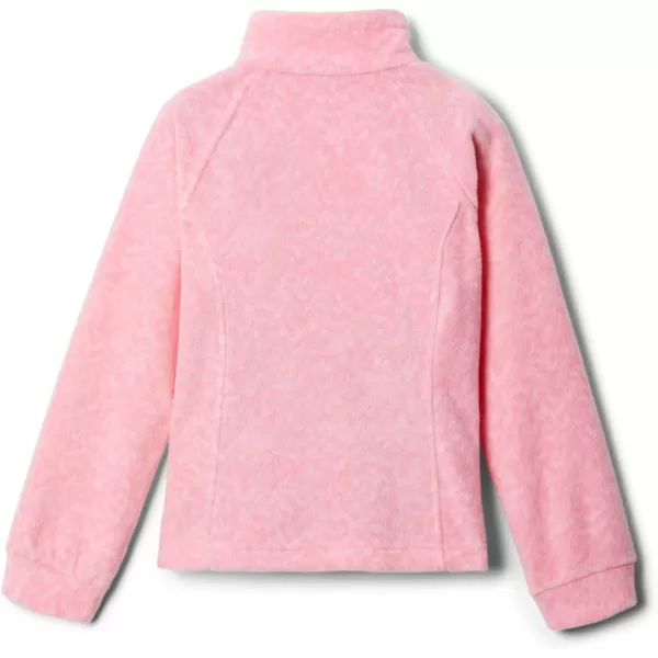 Columbia Girls Benton Springs Ii Printed Fleece JacketBig Girls Pink Orchid Terrain