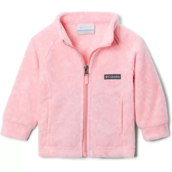 Columbia Girls Benton Springs Ii Printed Fleece JacketBig Girls Pink Orchid Terrain