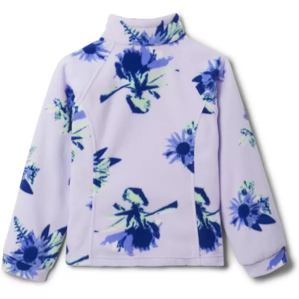 Columbia Girls Benton Springs Ii Printed Fleece JacketBig Girls Purple Tint Staycation