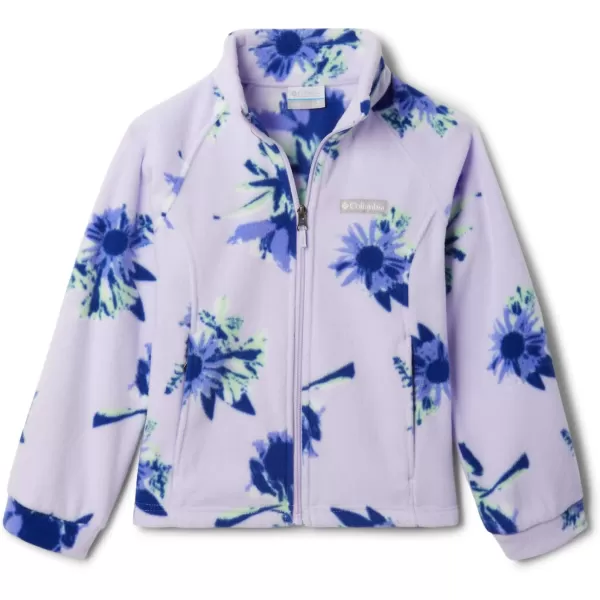 Columbia Girls Benton Springs Ii Printed Fleece JacketBig Girls Purple Tint Staycation