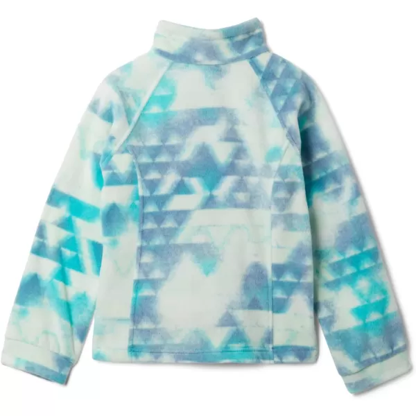 Columbia Girls Benton Springs Ii Printed Fleece JacketLittle Girls Bright Aqua Distant Peaks