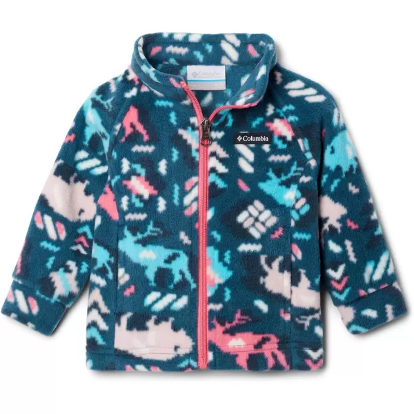 Columbia Girls Benton Springs Ii Printed Fleece JacketLittle Girls Camellia Rose Buffaloroam