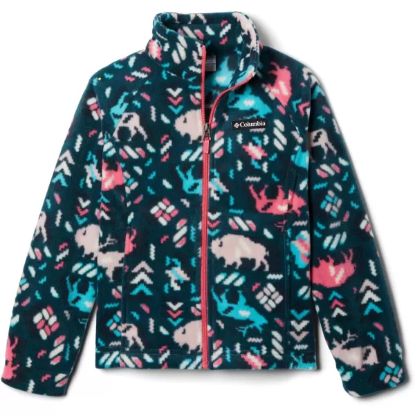 Columbia Girls Benton Springs Ii Printed Fleece JacketLittle Girls Camellia Rose Buffaloroam