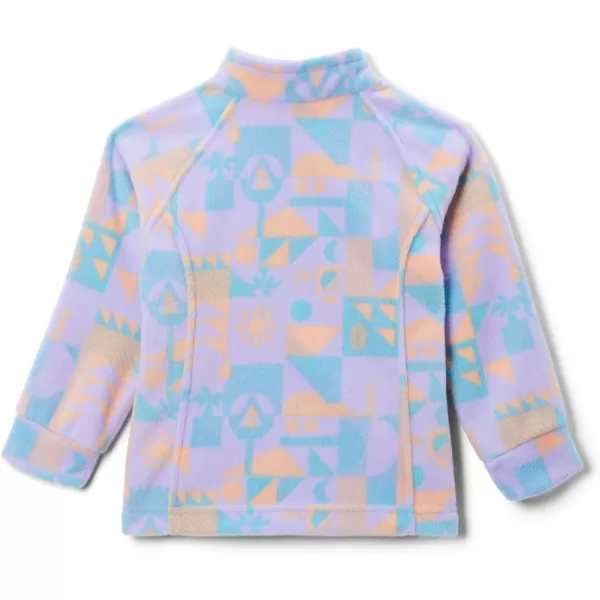 Columbia Girls Benton Springs Ii Printed Fleece JacketLittle Girls Frosted Purple Quest