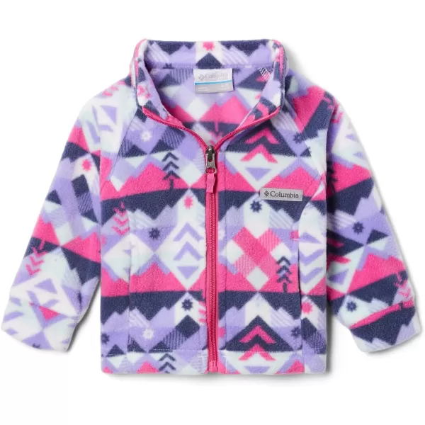 Columbia Girls Benton Springs Ii Printed Fleece JacketLittle Girls White Checkpoint