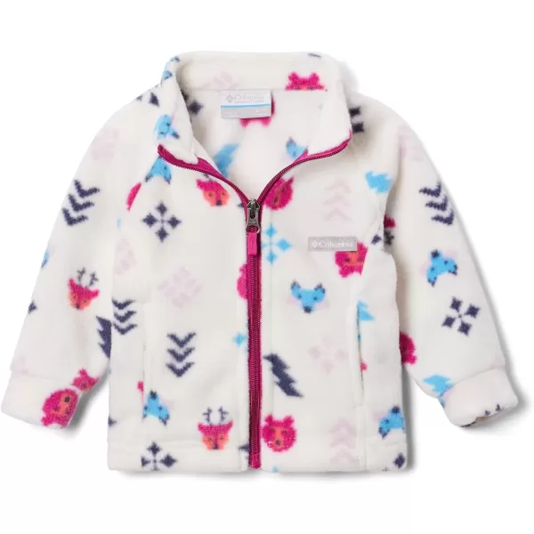 Columbia Girls Benton Springs Ii Printed Fleece JacketToddler Girls Chalk Woodlands