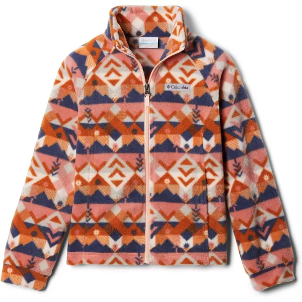 Columbia Girls Benton Springs Ii Printed Fleece JacketToddler Girls Peach Blossom Checkpoint