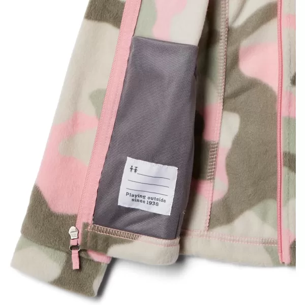 Columbia Girls Benton Springs Ii Printed Fleece JacketToddler Girls Pink Orchid Mod Camo