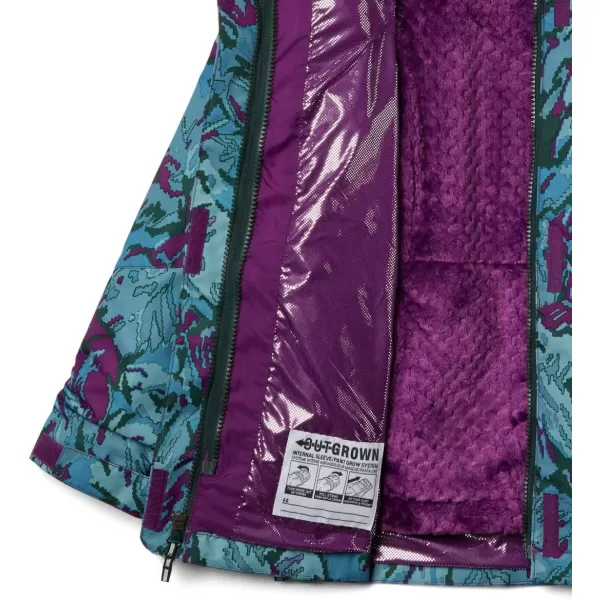 Columbia Girls Bugaboo Ii Fleece Interchange JacketPlum Leafscape Print