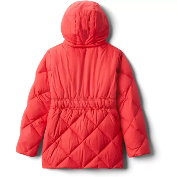 Columbia Girls Forest Park Down Hooded PufferRed Lily RipstopChalk