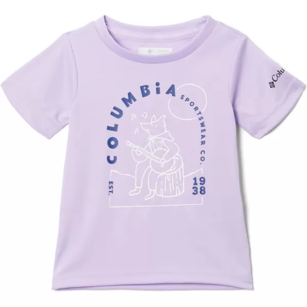 Columbia Girls Mirror Creek Short Sleeve Graphic ShirtMorning MistCamp Tunes Graphic