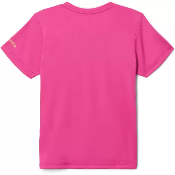 Columbia Girls Mirror Creek Short Sleeve Graphic ShirtPink IceCamp Tunes Graphic