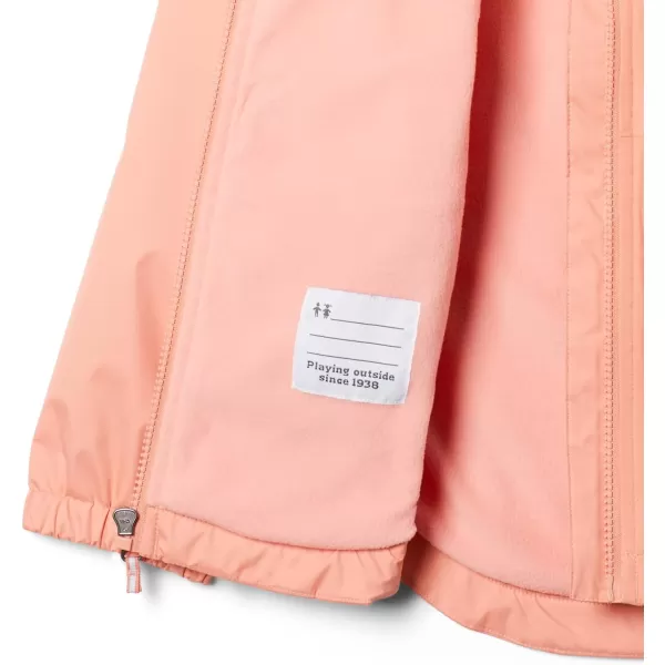 Columbia Girls Rainy Trails Fleece Lined JacketCoral ReefCoral Reef Slub