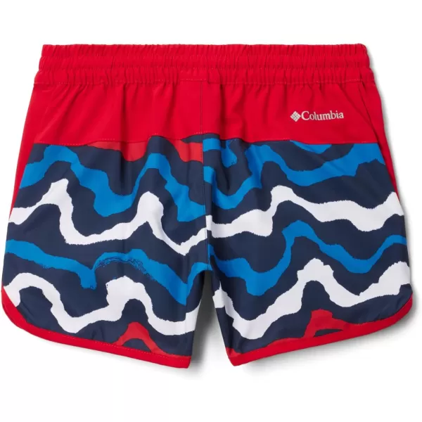 Columbia Girls Sandy Shores BoardshortCollegiate Navy WavyMountain Red