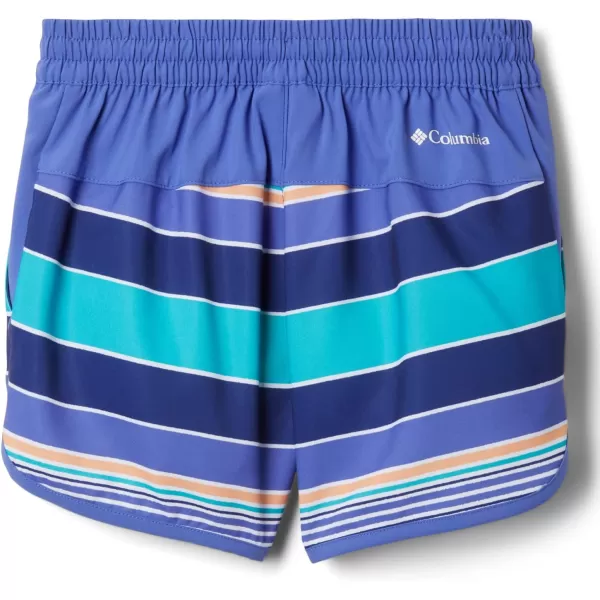 Columbia Girls Sandy Shores BoardshortDark Sapphire Danby StripePurple Lotus