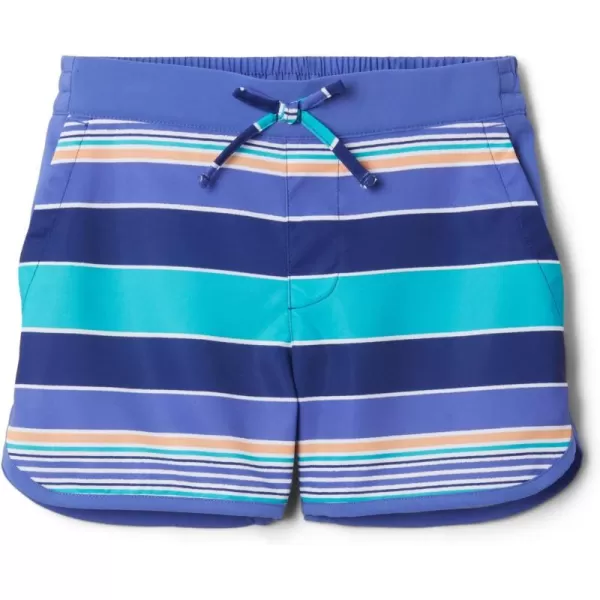 Columbia Girls Sandy Shores BoardshortDark Sapphire Danby StripePurple Lotus