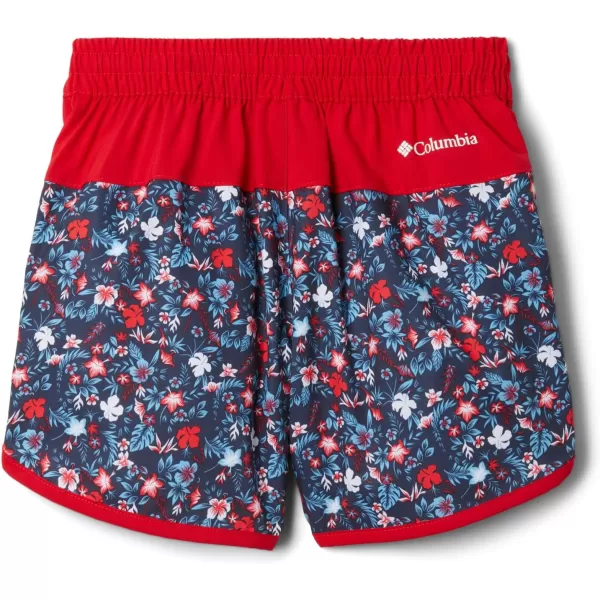 Columbia Girls Sandy Shores BoardshortNocturnal MinibiscusRed Lily